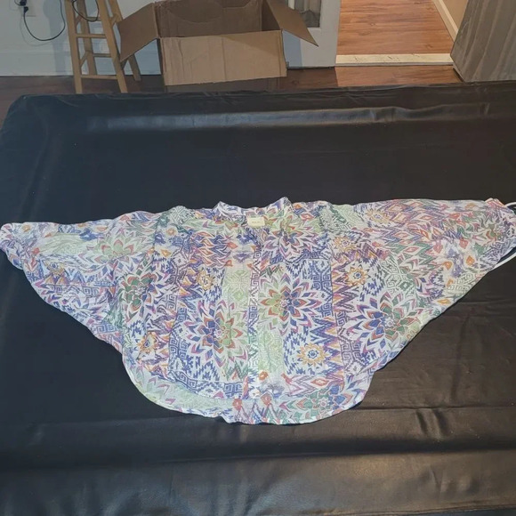 Maeve Anthropologie Womens Sheer Summer Shirt‎ Top Blouse Small - Picture 1 of 4